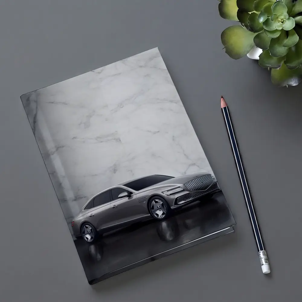 Genesis G80 Silver Sedan Marble Wall – Notebooks
