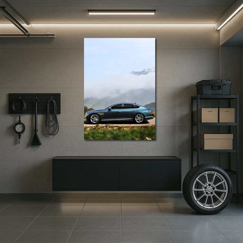 Genesis G80 Luxury Sedan Misty Mountain Road – Wall Art