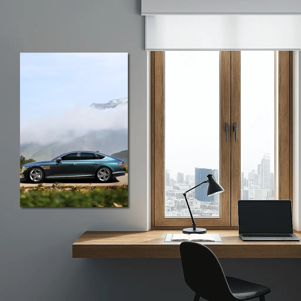 Genesis G80 Luxury Sedan Misty Mountain Road – Wall Art