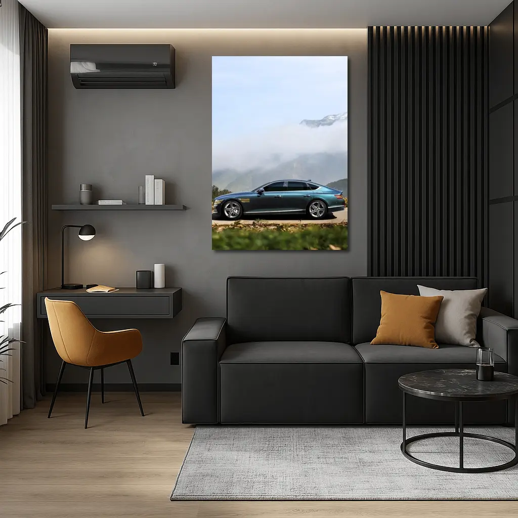 Genesis G80 Luxury Sedan Misty Mountain Road – Wall Art