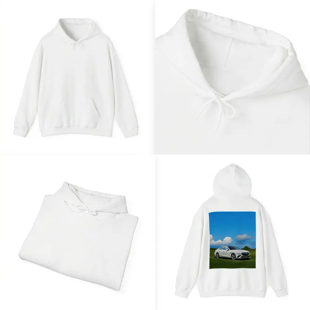 Genesis G80 White Sedan Blue Sky – Hoodies
