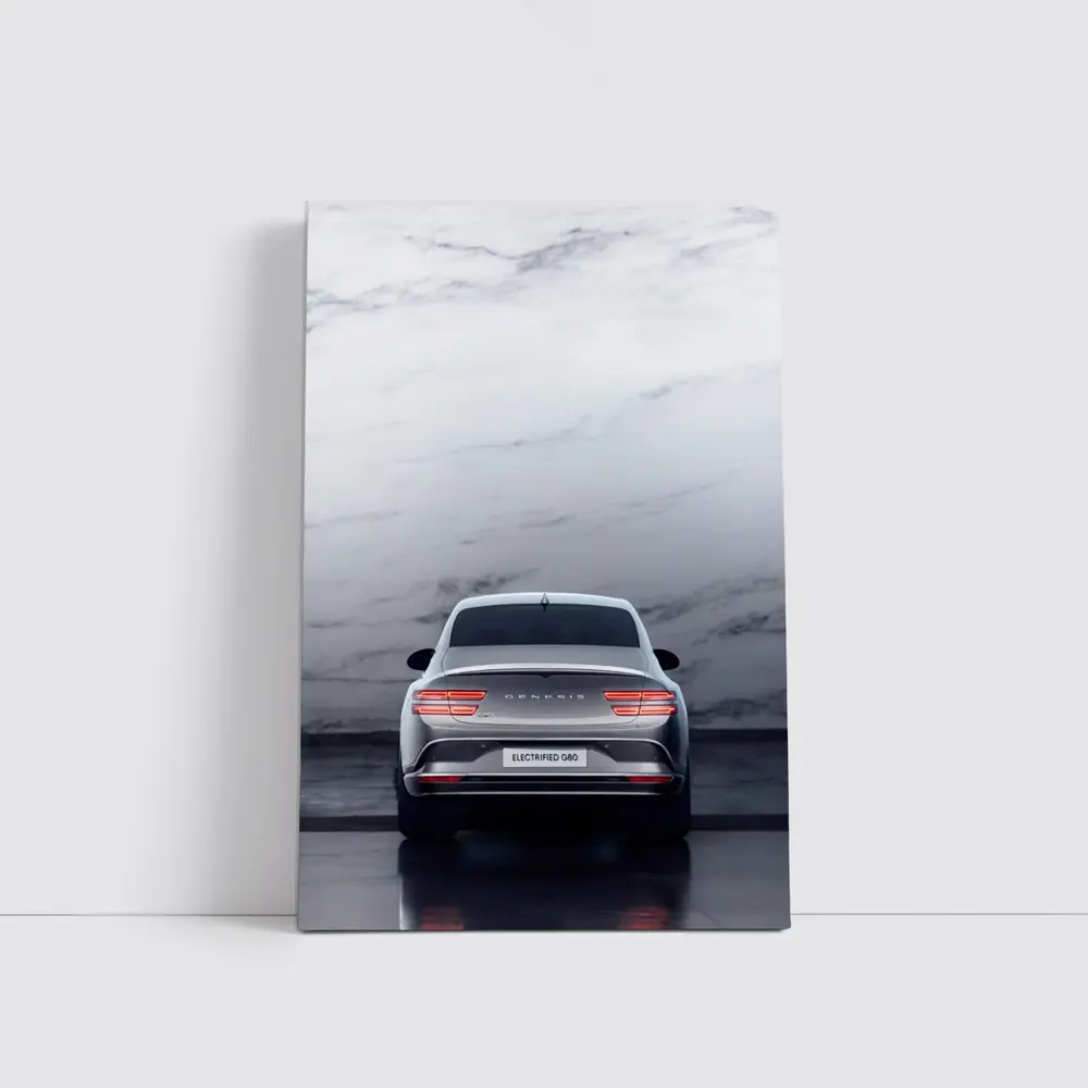 Genesis Electrified G80 Silver Marble Studio – Wall Art
