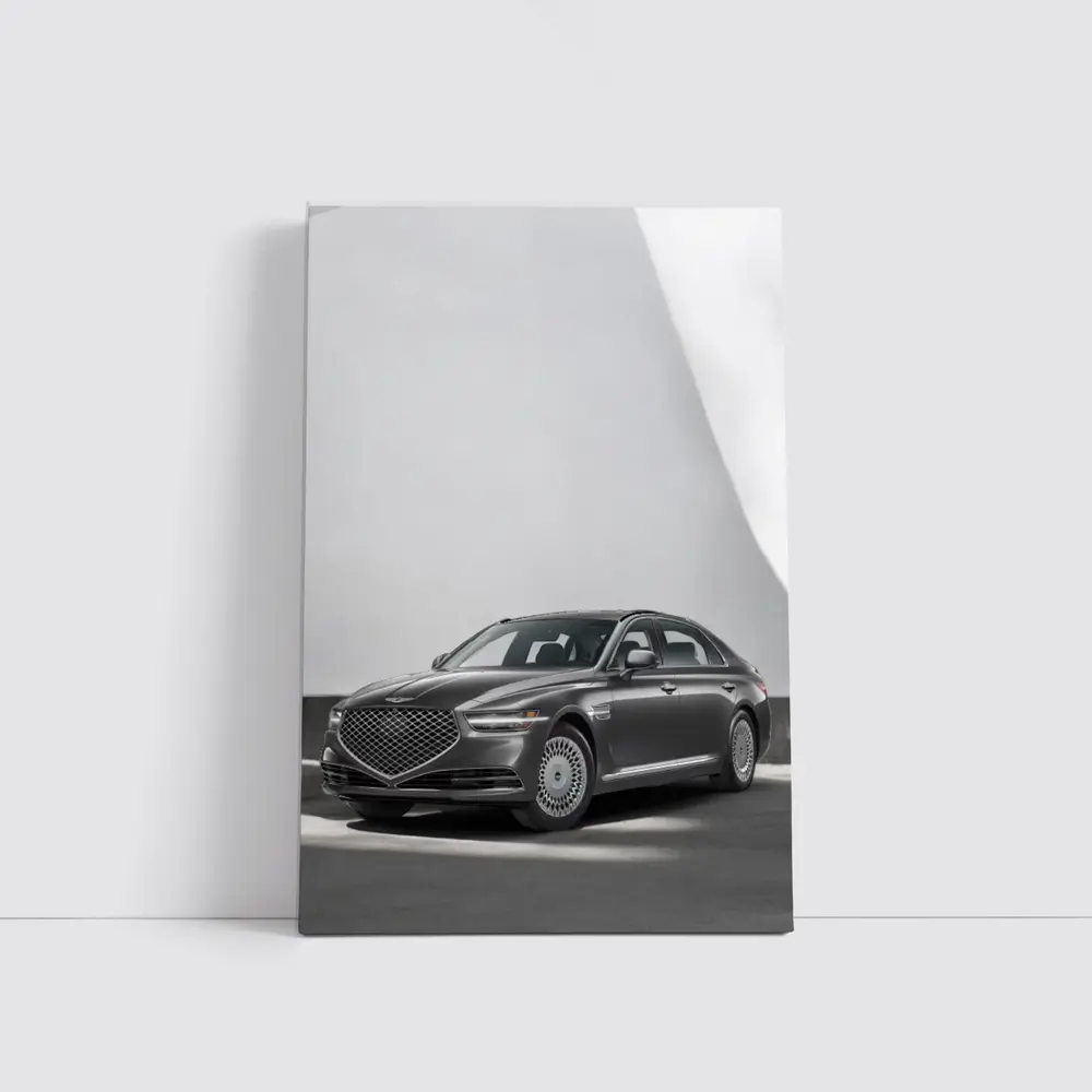 Genesis G90 Luxury Sedan Gray Studio – Wall Art