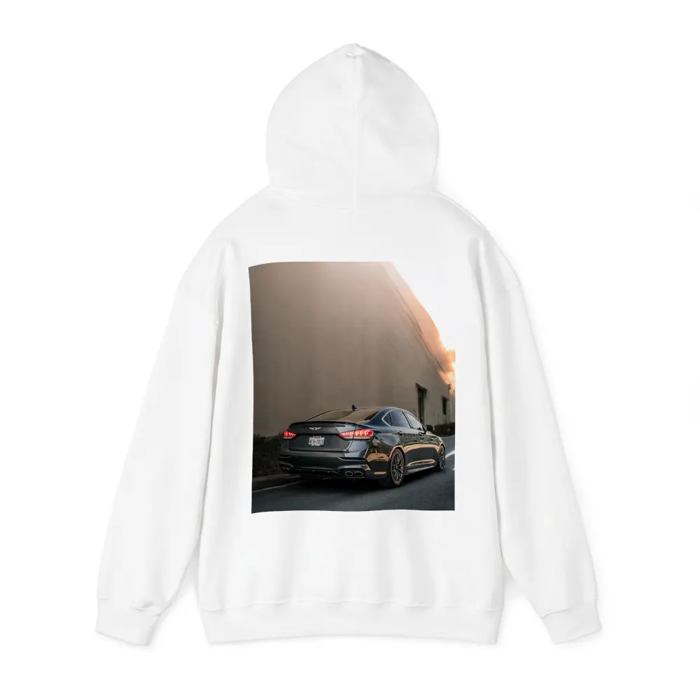 Genesis G90 Sedan Urban Street Sunset – Hoodies