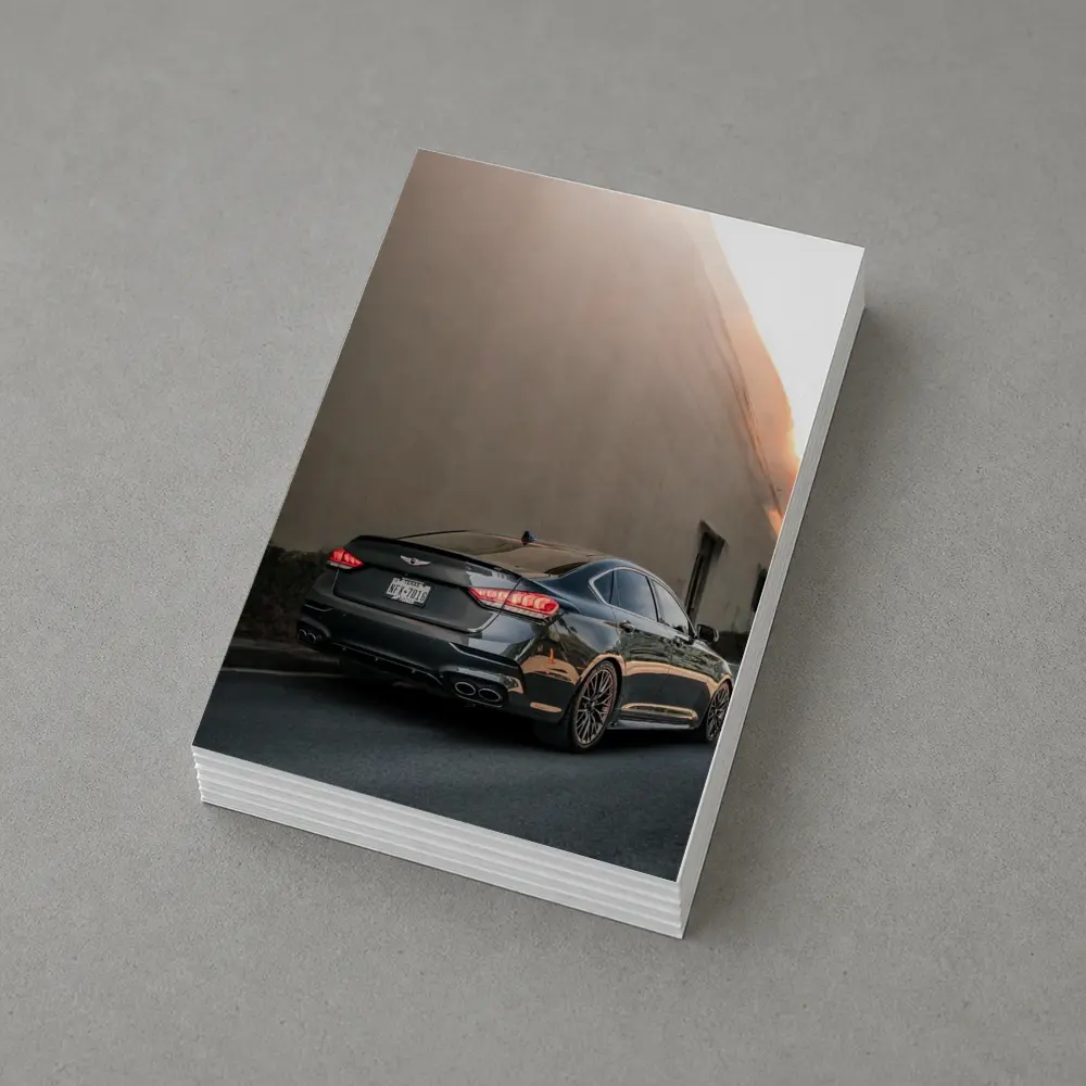 Genesis G90 Sedan Urban Street Sunset – Postcards