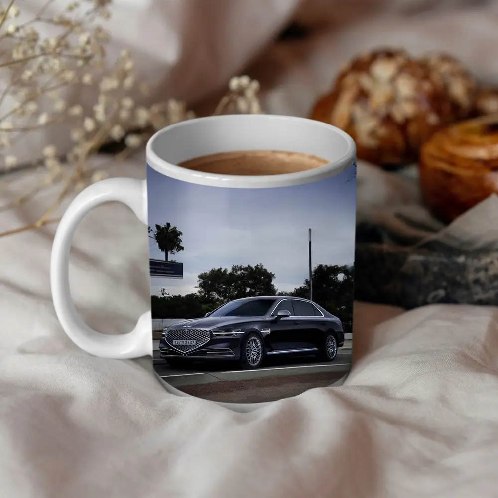 Genesis G90 Luxury Sedan on City Street – Mugs
