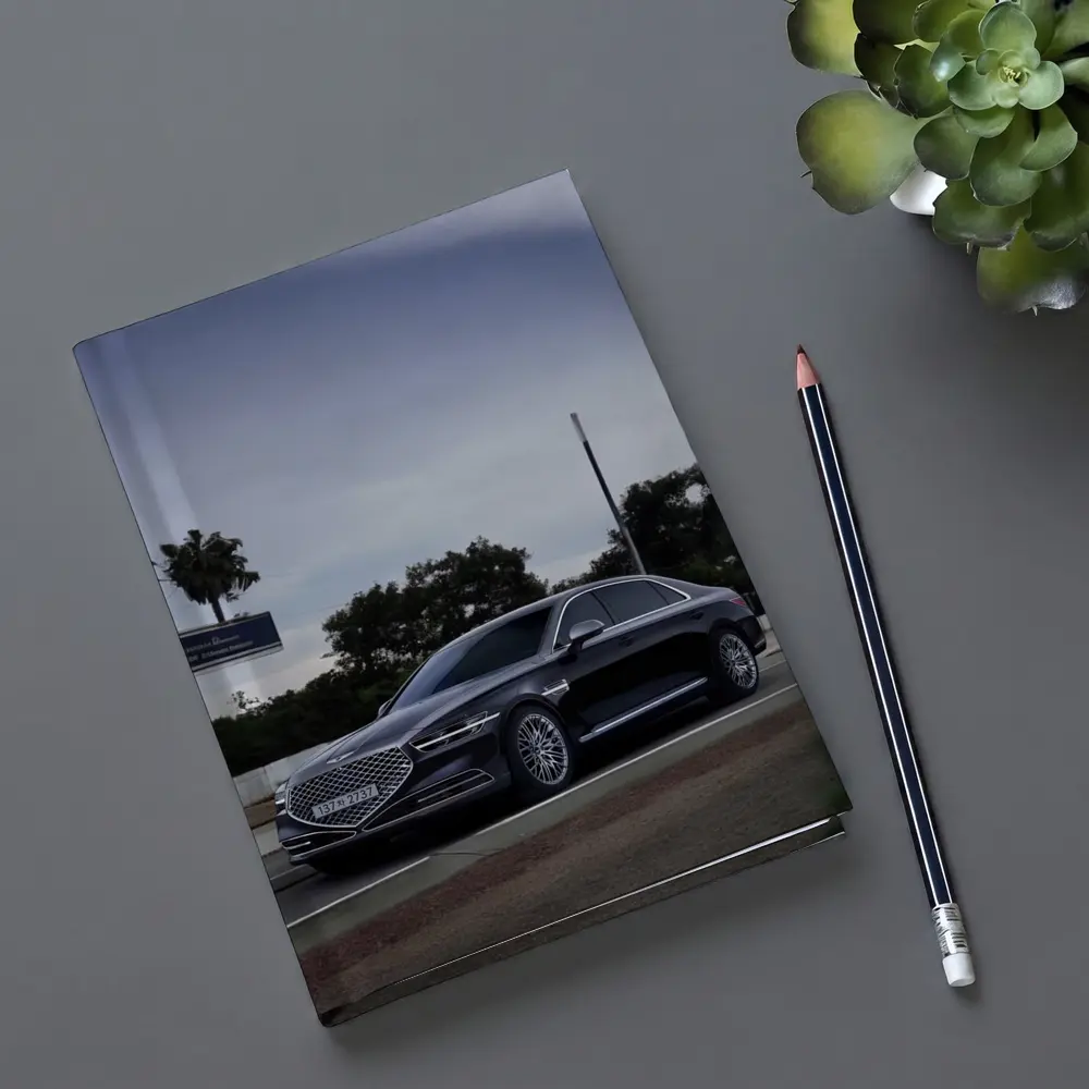 Genesis G90 Luxury Sedan on City Street – Notebooks