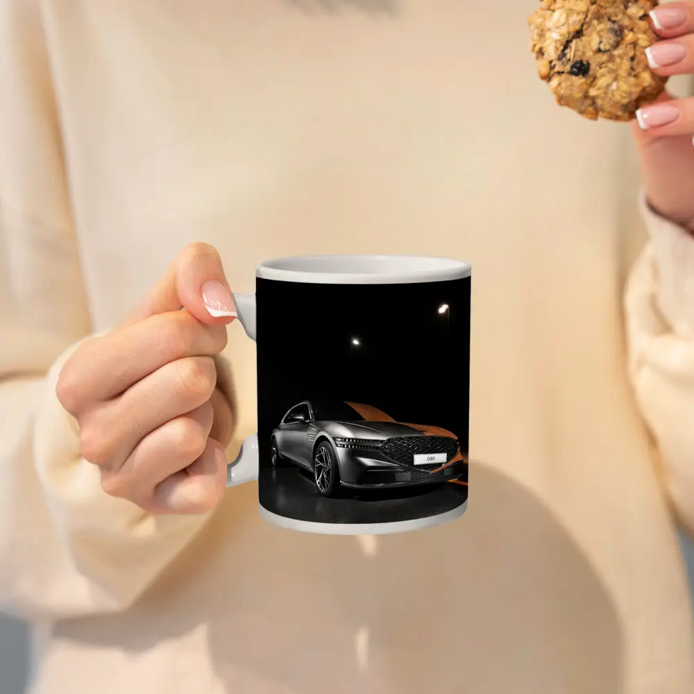Genesis G90 Parked Dark Night Street – Mugs