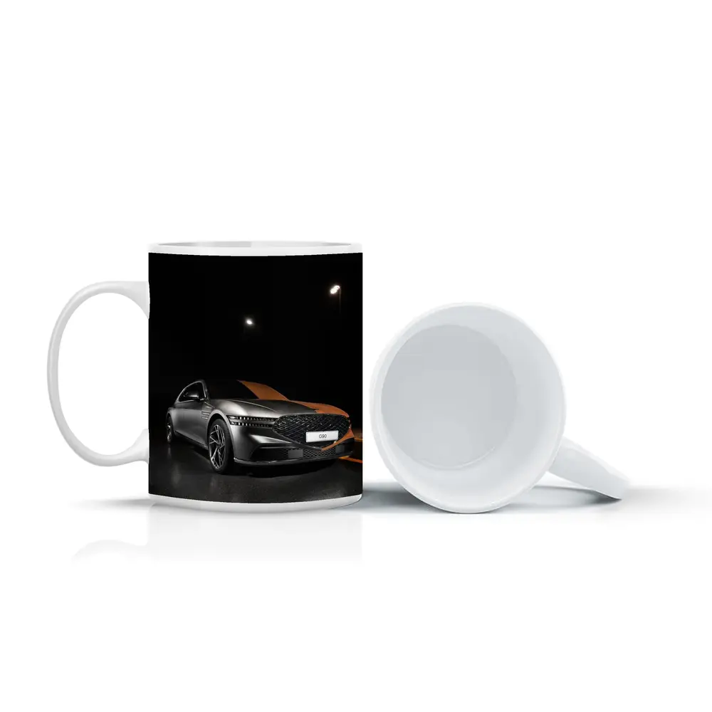 Genesis G90 Parked Dark Night Street – Mugs