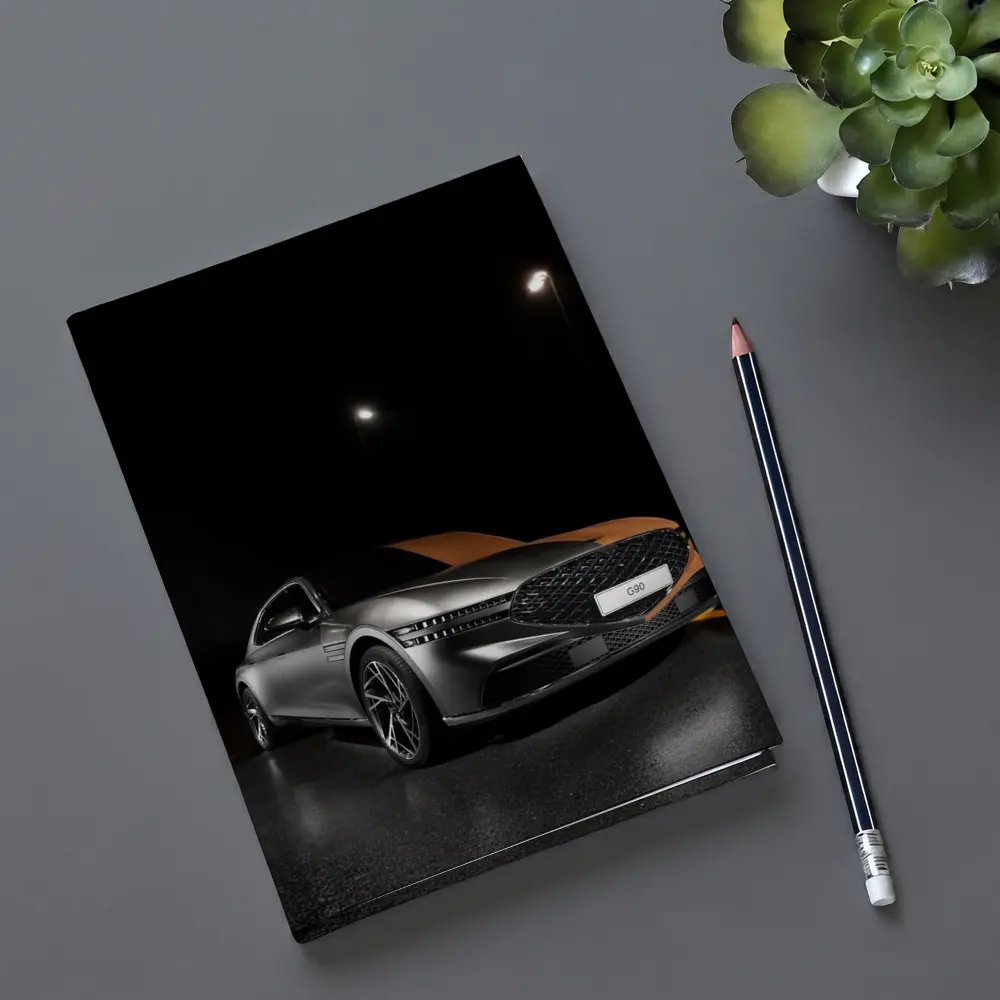 Genesis G90 Parked Dark Night Street – Notebooks