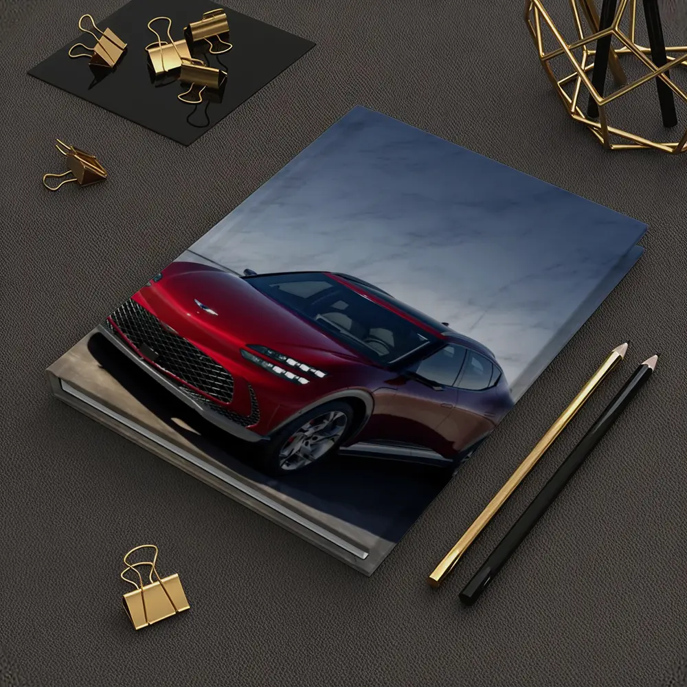 Genesis GV60 Red SUV Marble Background – Notebooks
