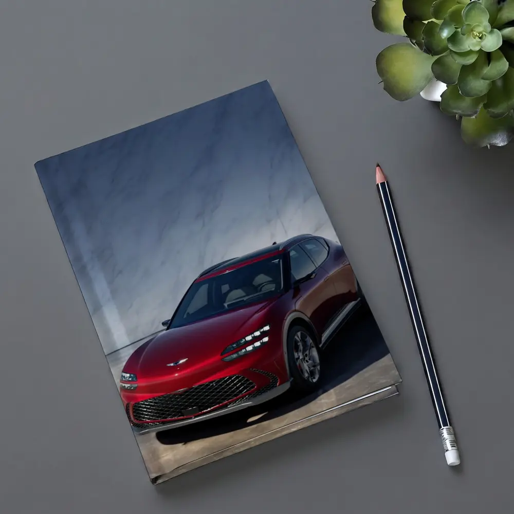 Genesis GV60 Red SUV Marble Background – Notebooks