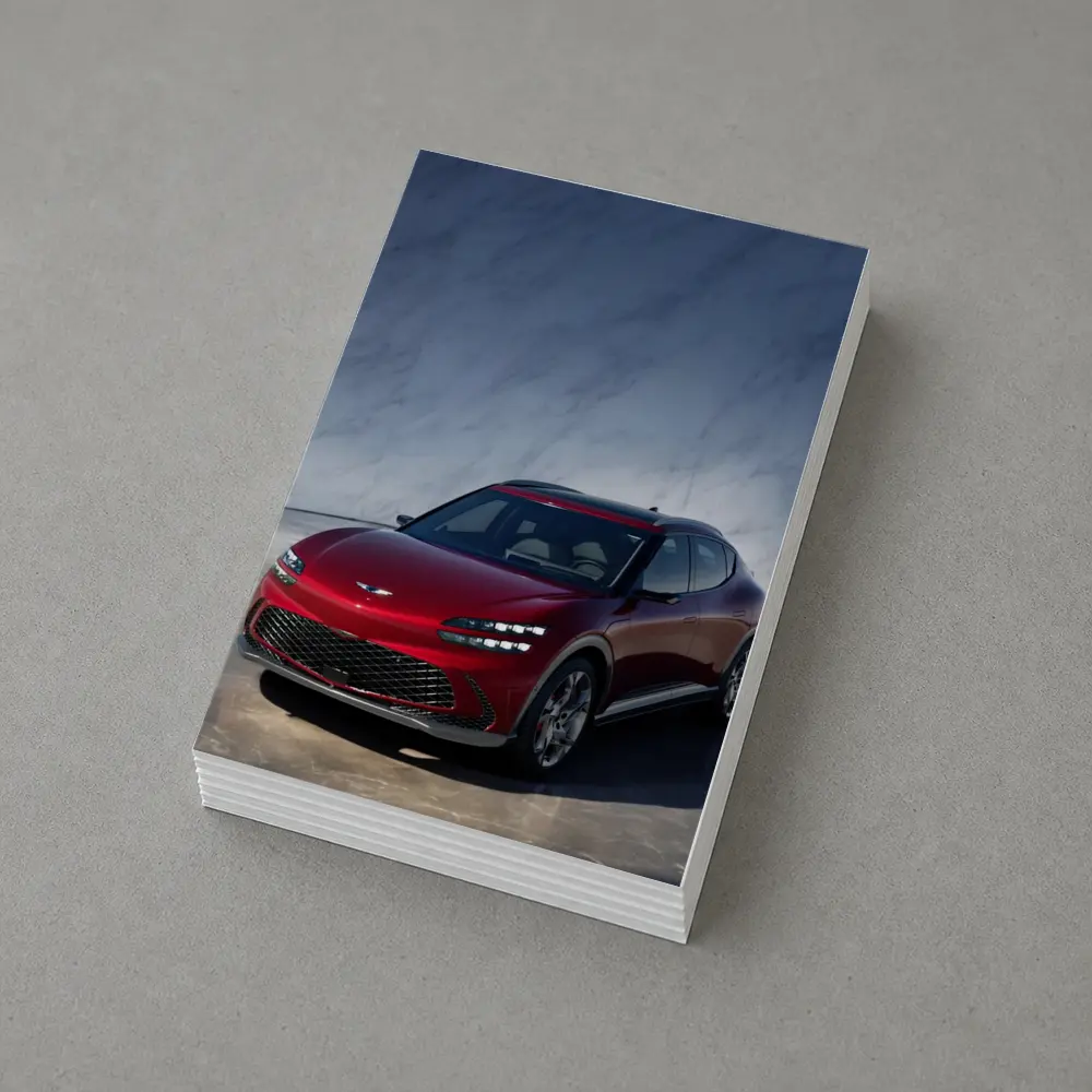 Genesis GV60 Red SUV Marble Background – Postcards
