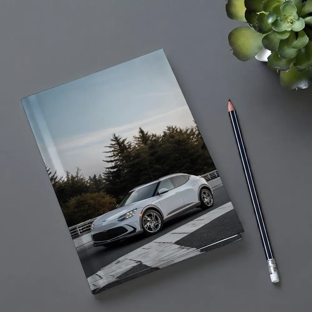 Genesis GV60 Silver SUV Forest Background – Notebooks
