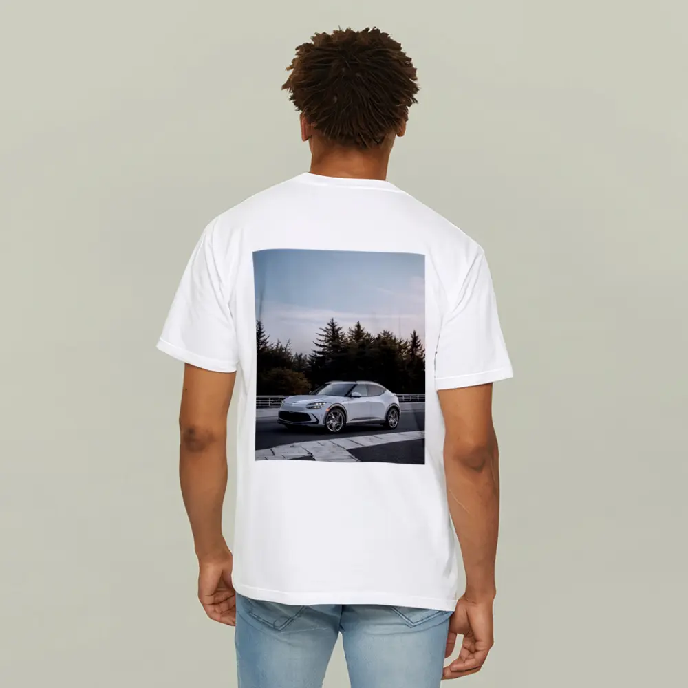 Genesis GV60 Silver SUV Forest Background – T-Shirts