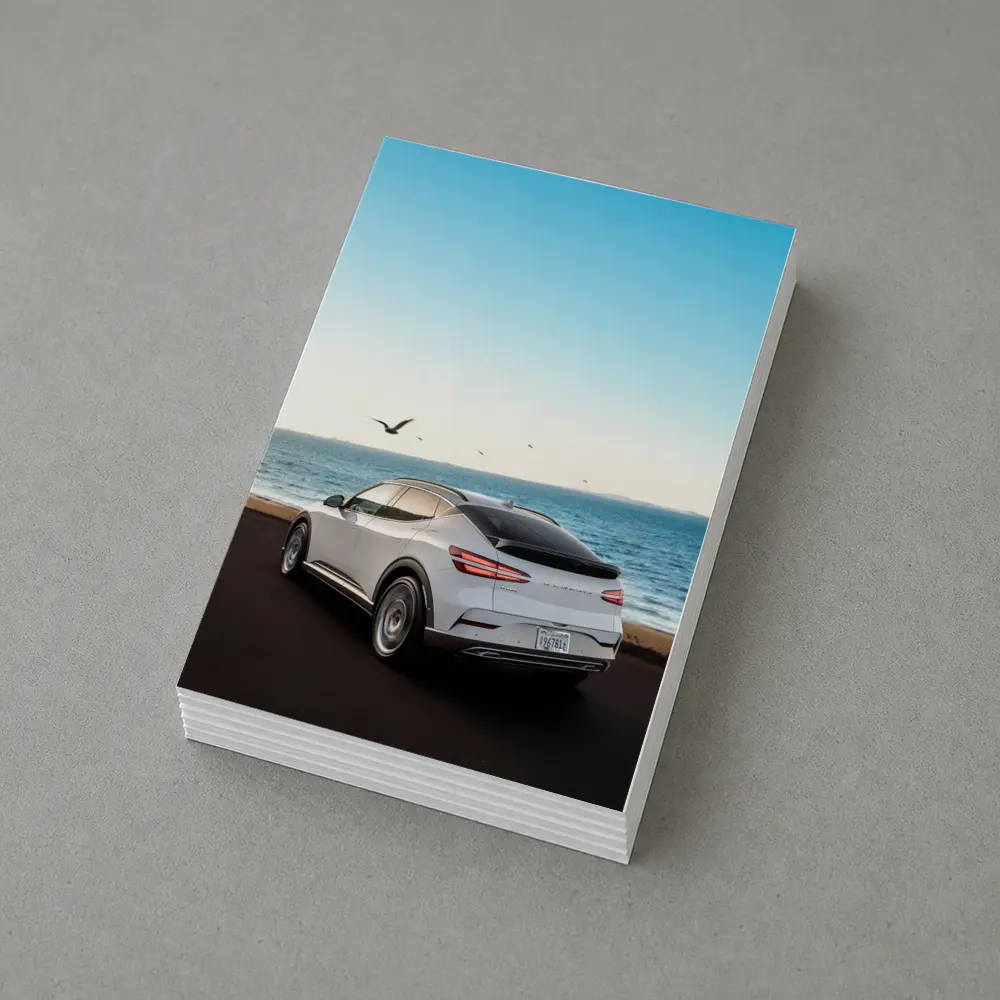 Genesis GV60 White SUV Coastal Ocean View – Postcards