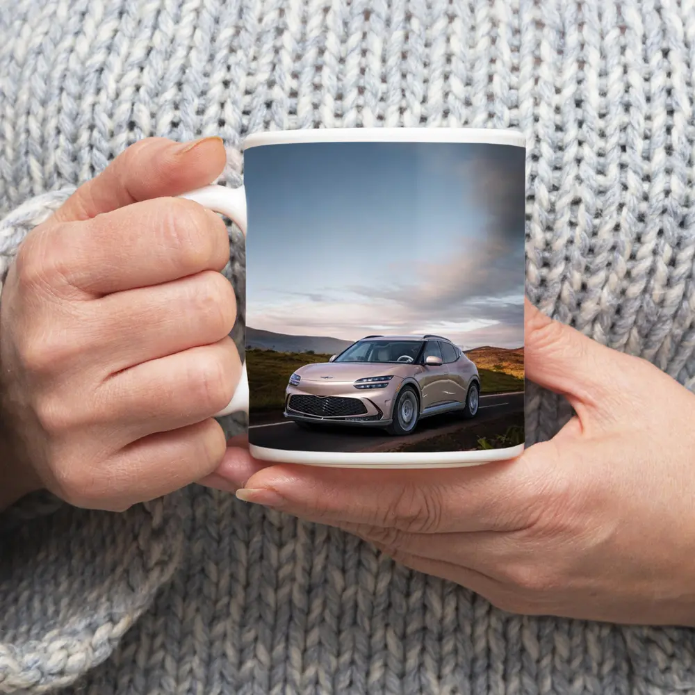 Genesis GV60 SUV on Scenic Highland Road – Mugs