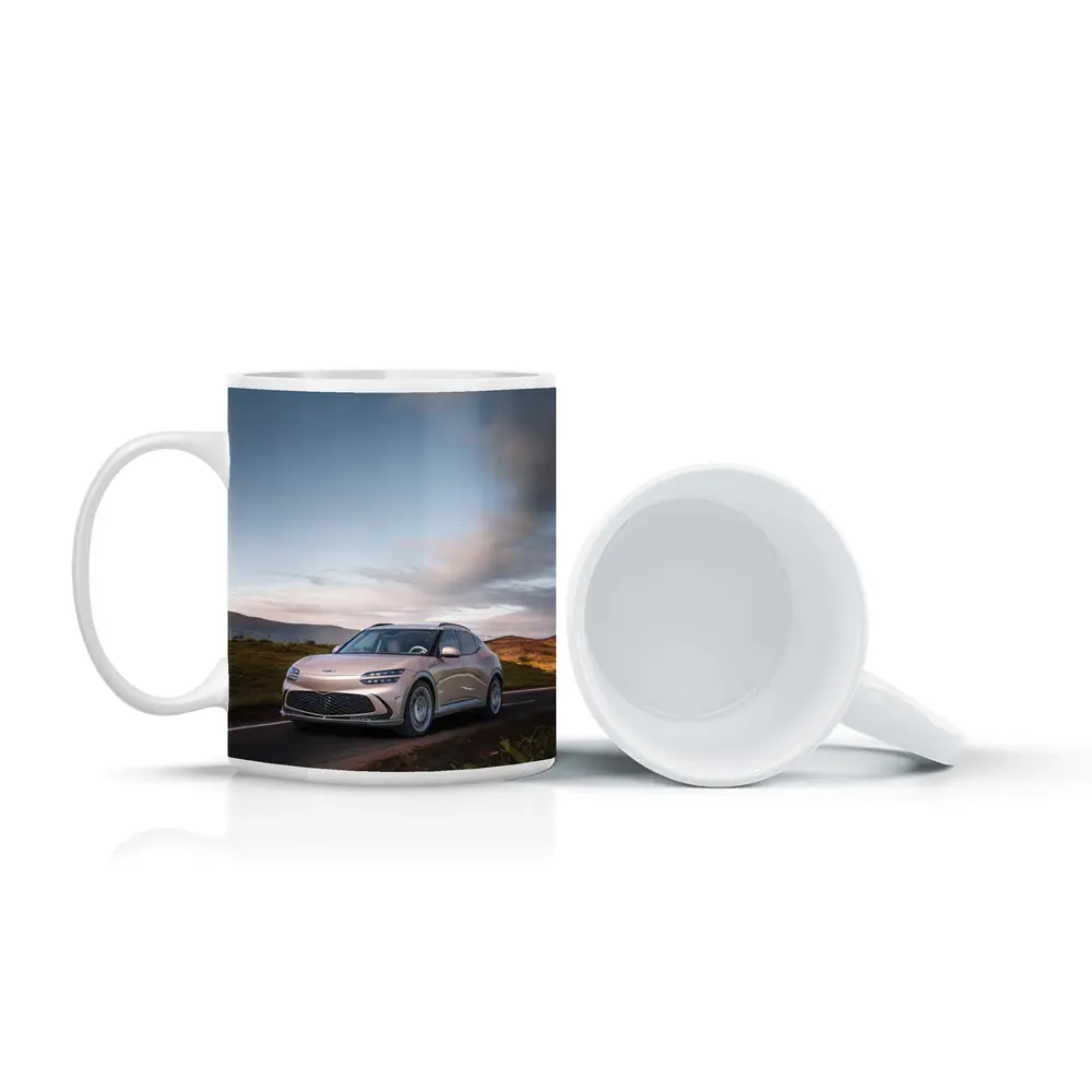 Genesis GV60 SUV on Scenic Highland Road – Mugs
