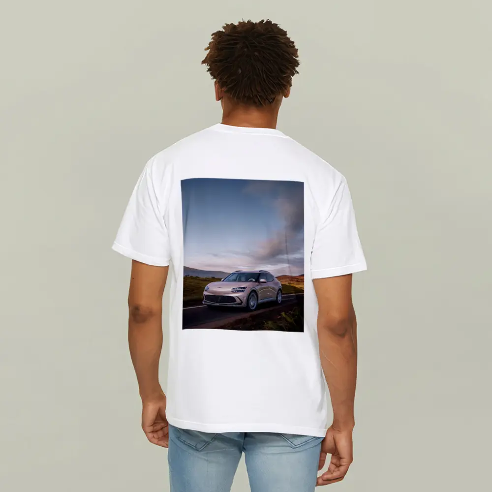 Genesis GV60 SUV on Scenic Highland Road – T-Shirts