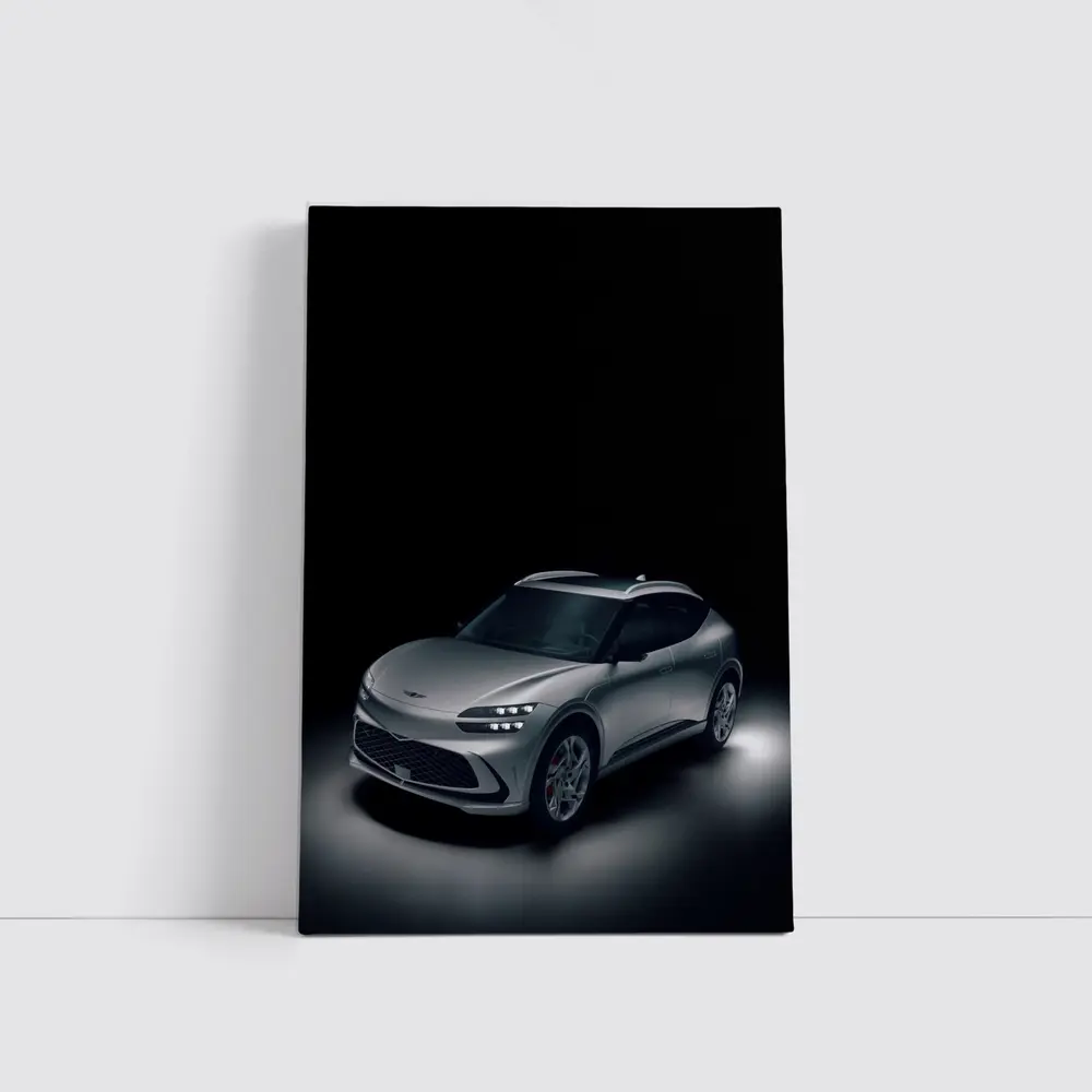 Genesis GV60 Silver SUV Dark Studio – Wall Art