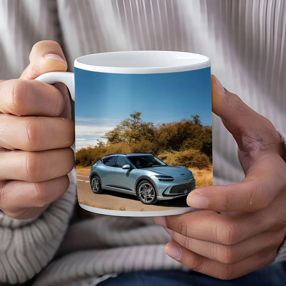 Genesis GV60 Silver SUV Desert Road – Mugs