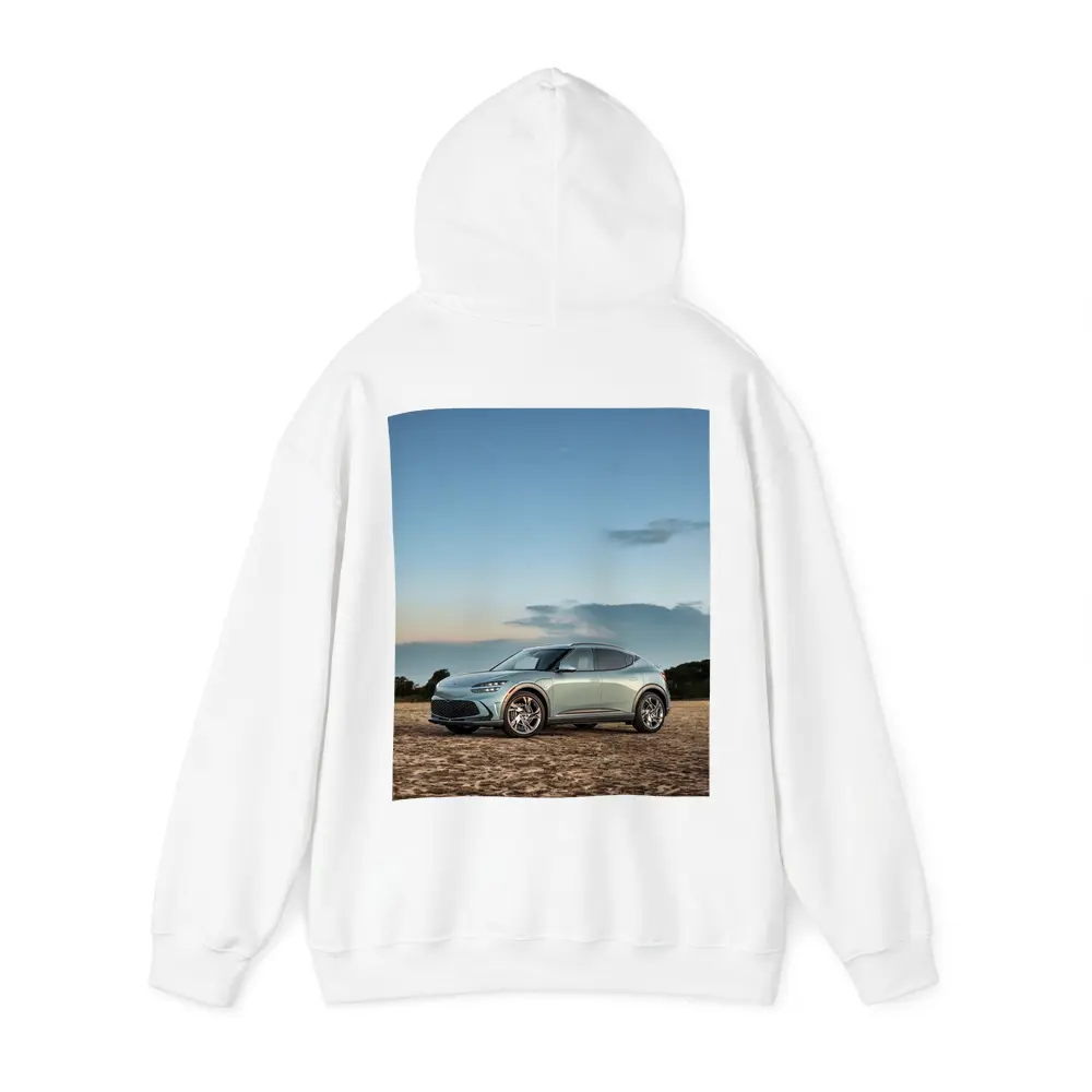 Genesis GV60 Parked on Sandy Beach – Hoodies