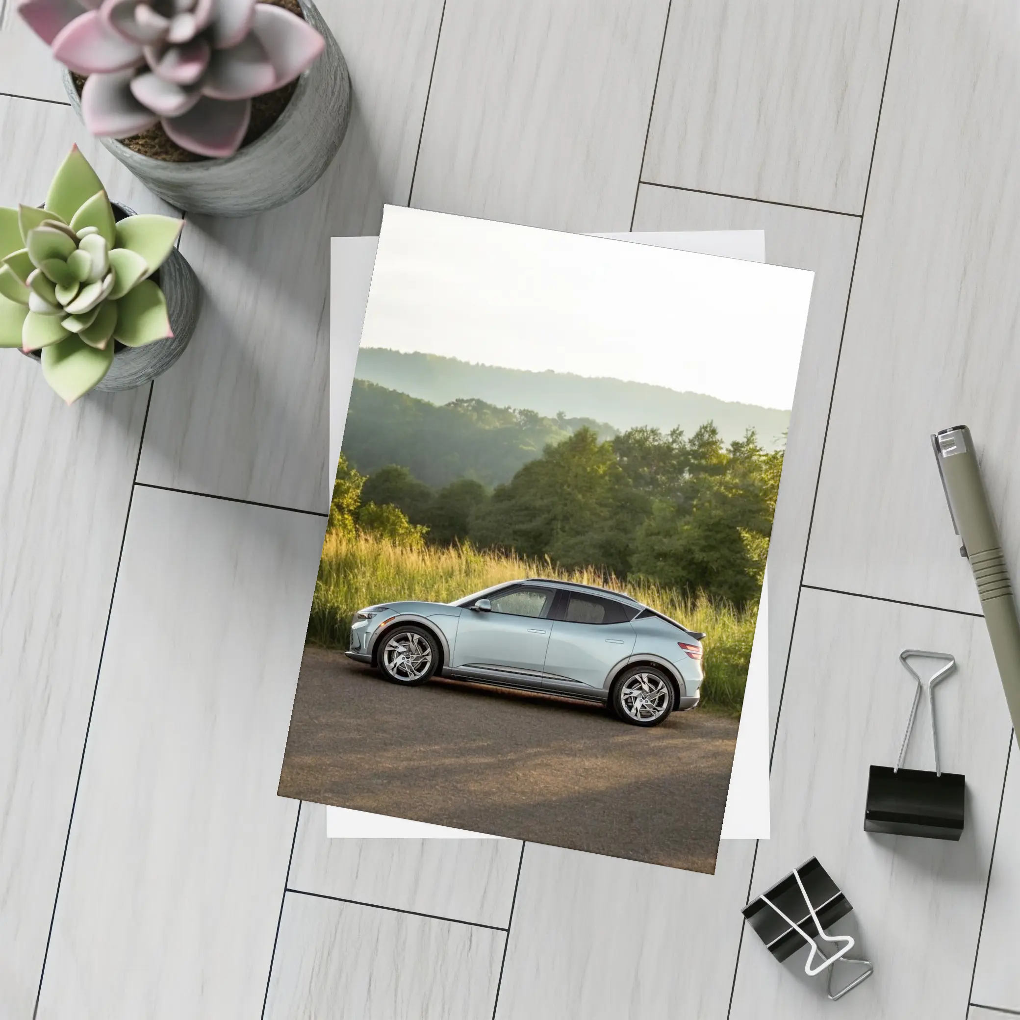 Genesis GV60 Parked Near Green Hills – Postcards