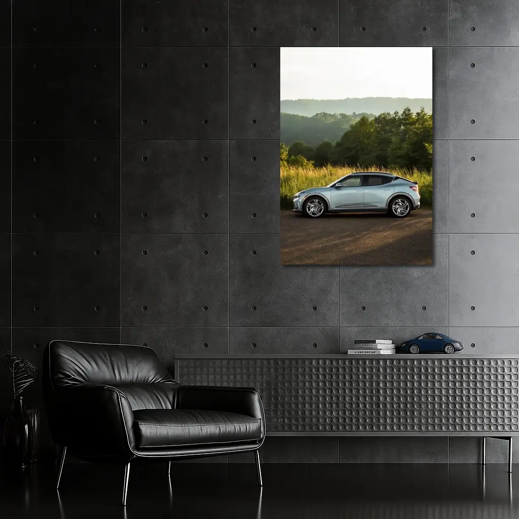 Genesis GV60 Parked Near Green Hills – Wall Art