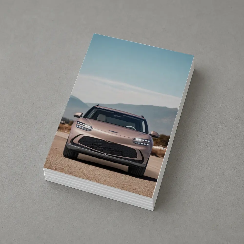 Genesis GV60 Parked Open Road Mountains – Postcards