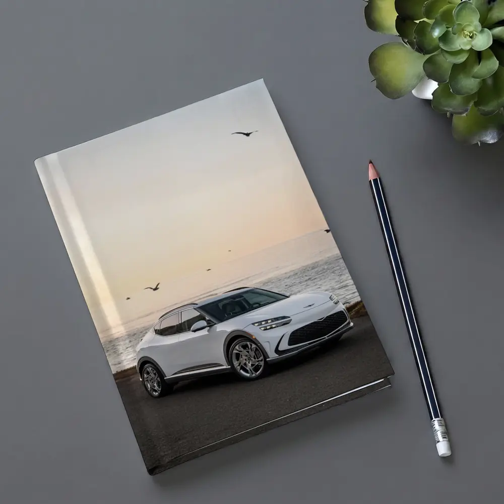 Genesis GV60 Parked by Coastal Sunset – Notebooks