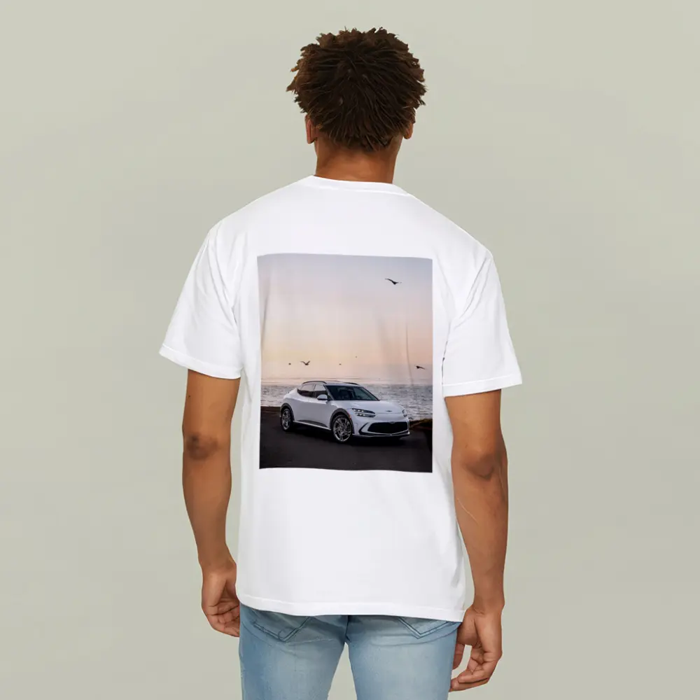 Genesis GV60 Parked by Coastal Sunset – T-Shirts