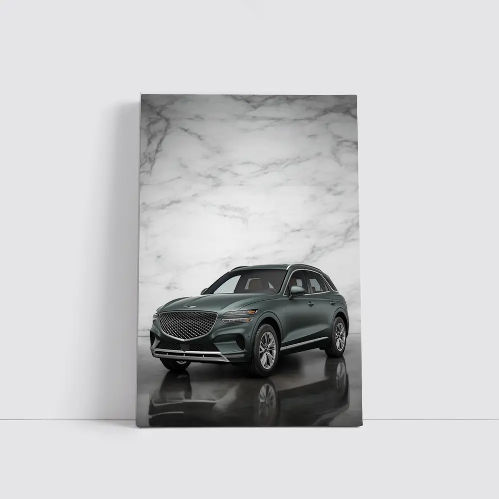 Genesis GV70 SUV Against Marble Background – Wall Art