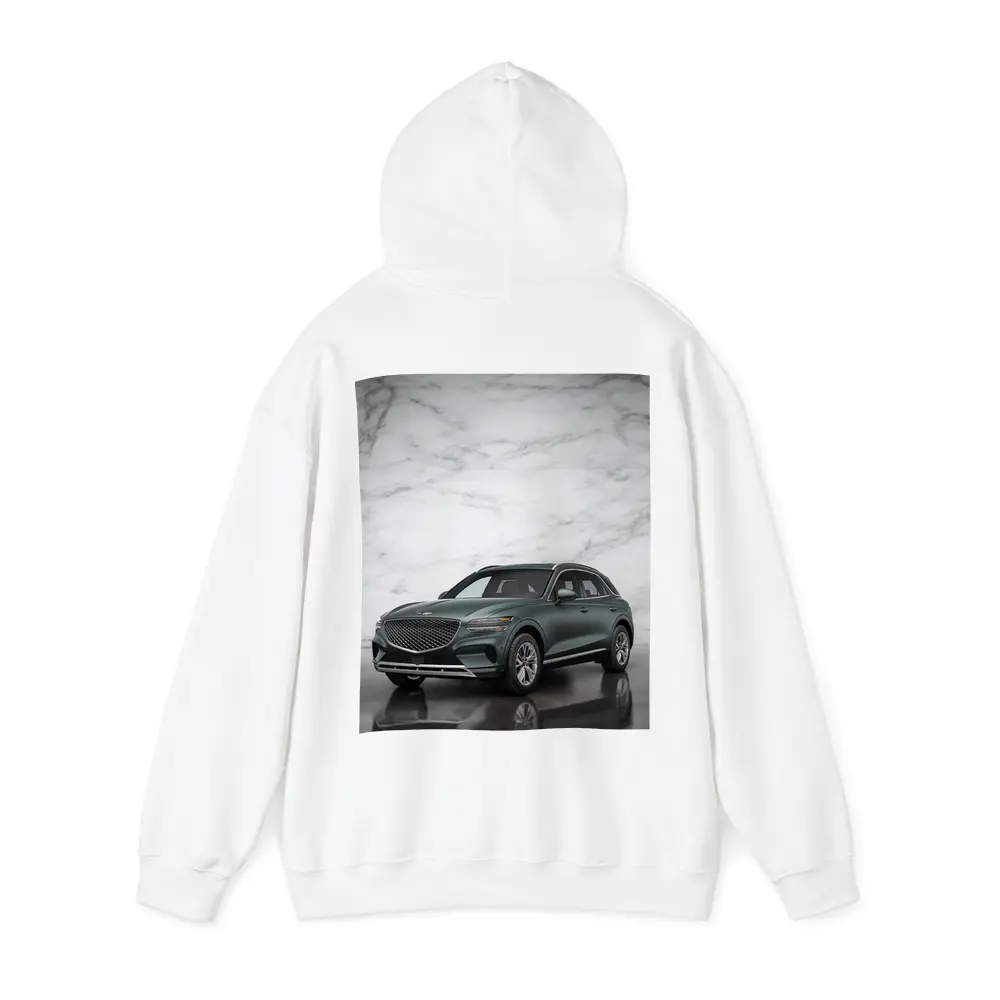 Genesis GV70 SUV Against Marble Background – Hoodies