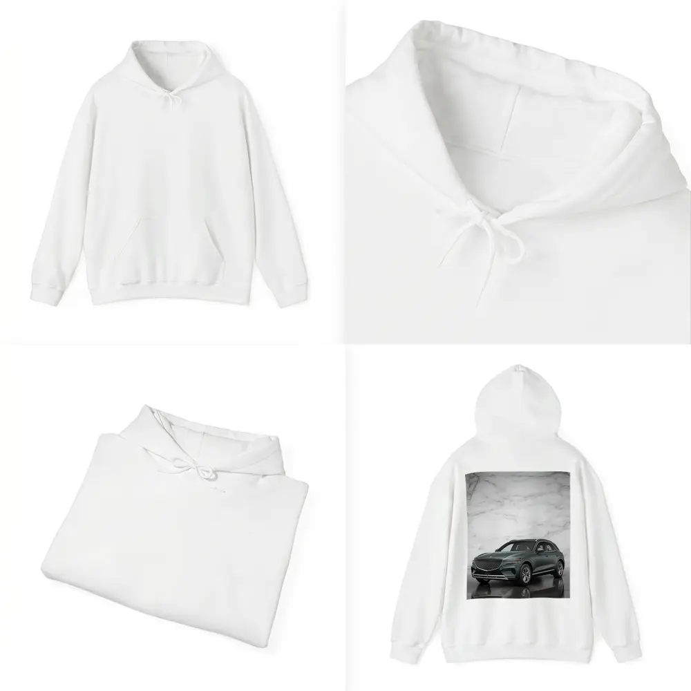 Genesis GV70 SUV Against Marble Background – Hoodies