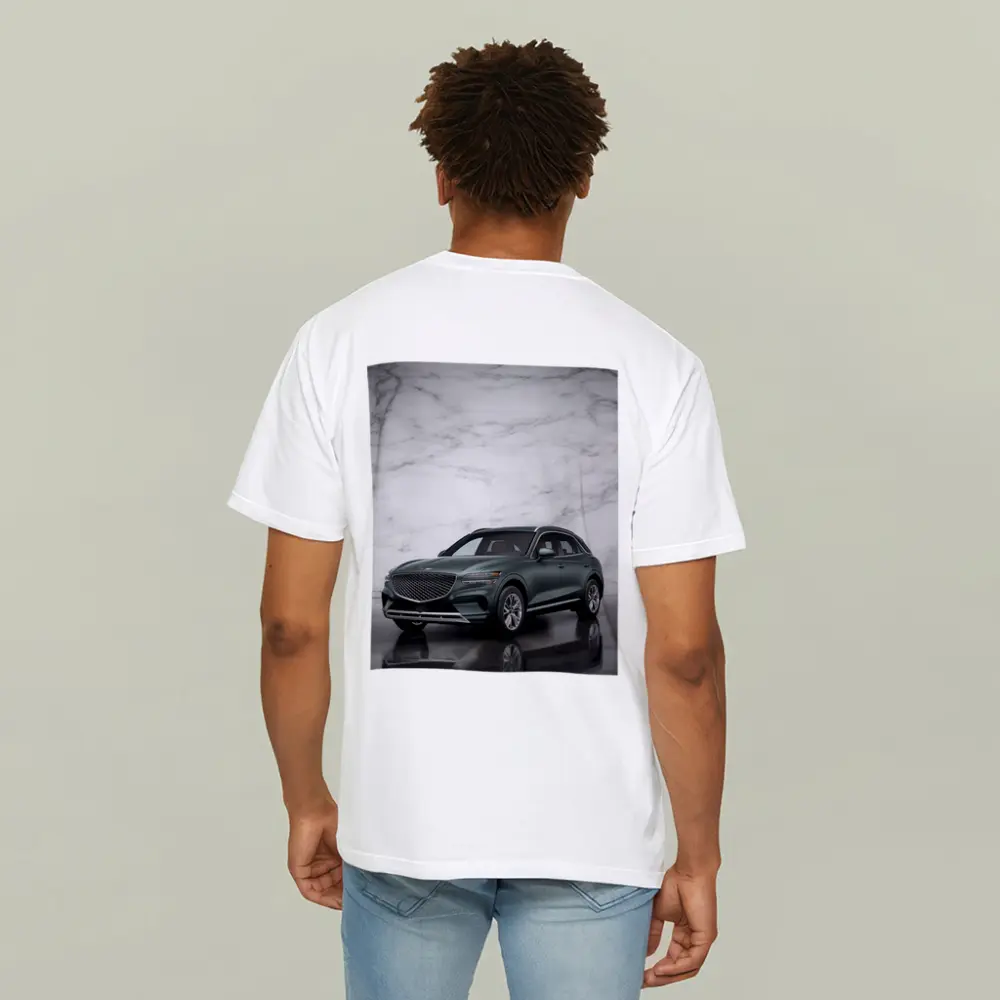 Genesis GV70 SUV Against Marble Background – T-Shirts