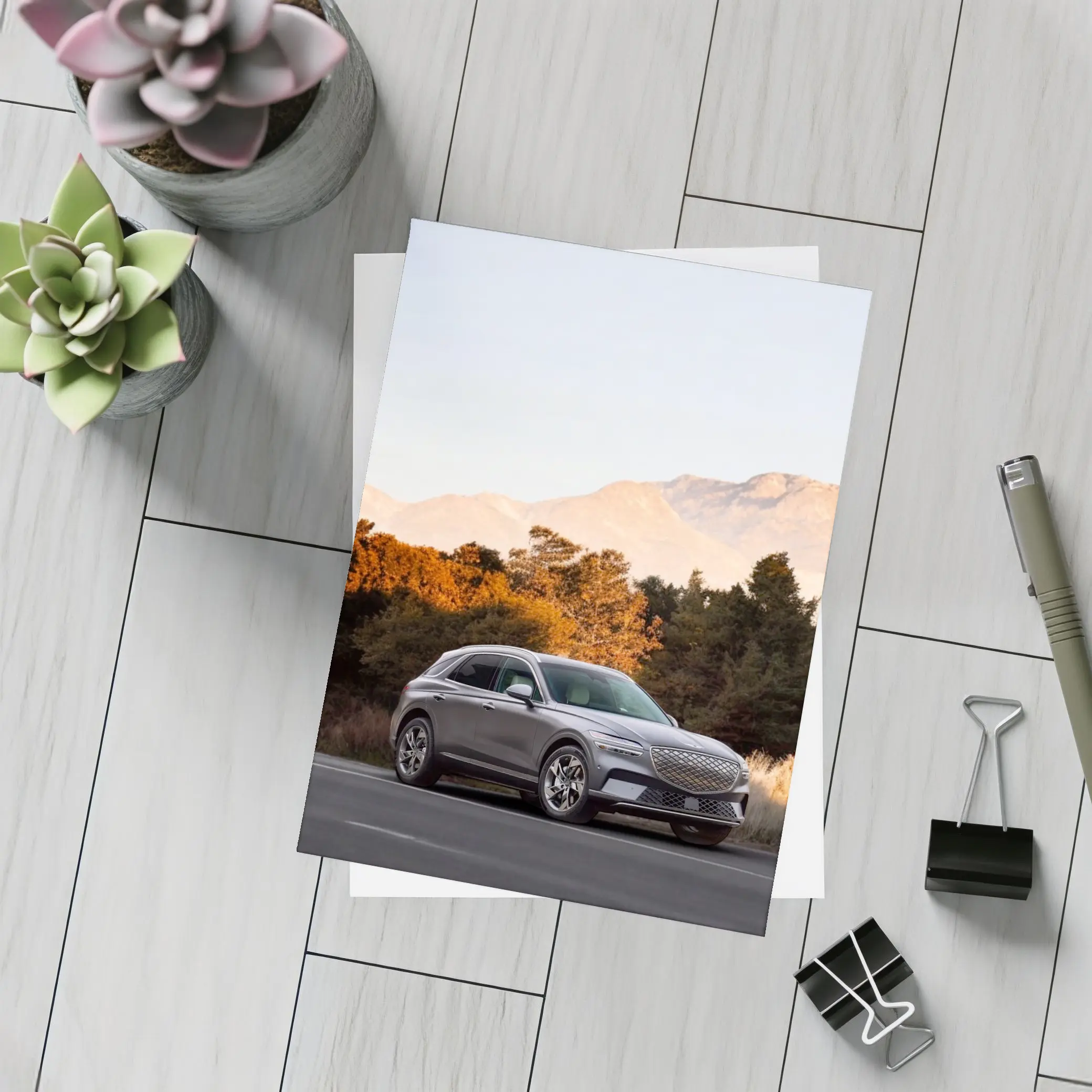 Genesis GV70 SUV Mountain Autumn Road – Postcards