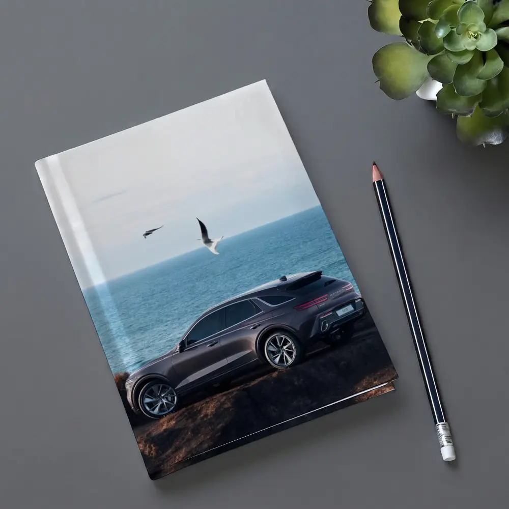 Genesis GV70 Parked On Coastal Cliff – Notebooks