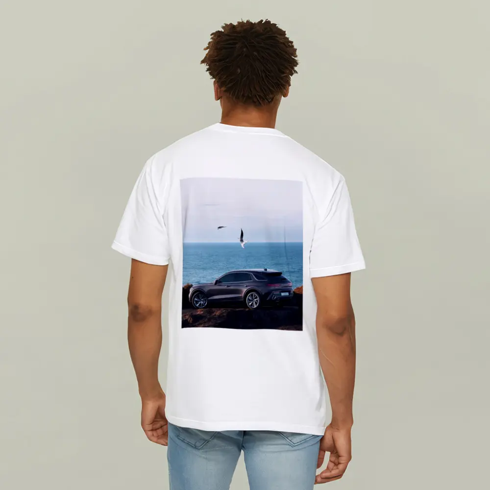 Genesis GV70 Parked On Coastal Cliff – T-Shirts