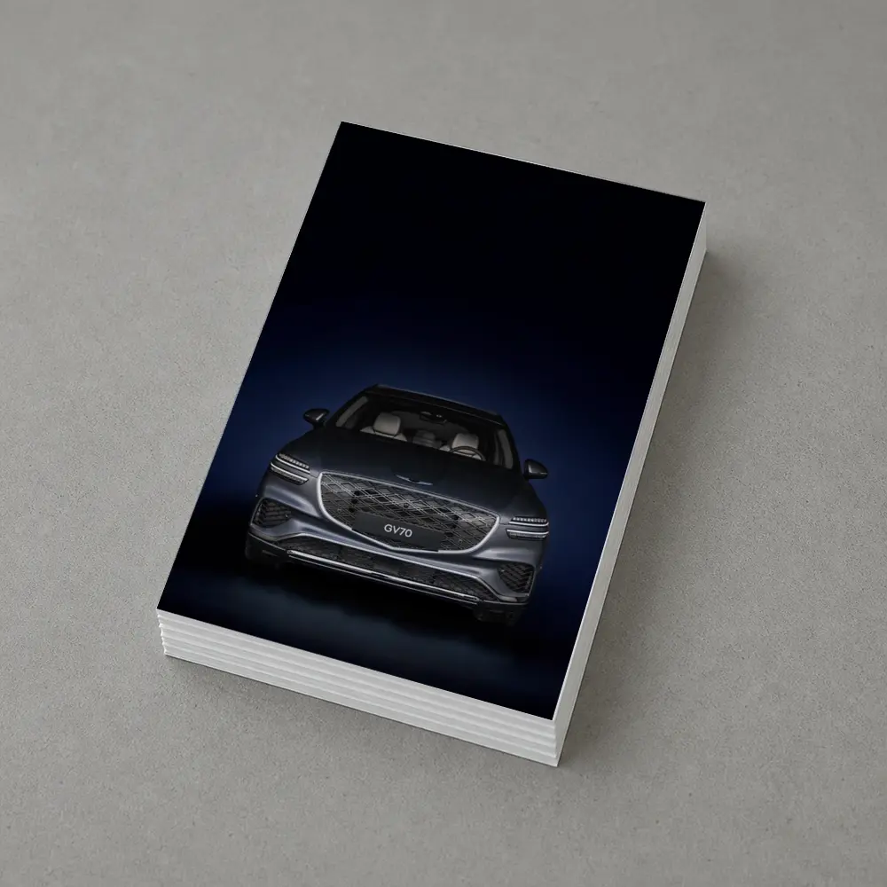 Genesis GV70 SUV Dark Blue Studio – Postcards