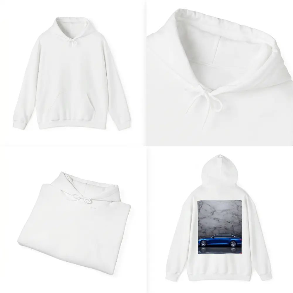 Genesis G90 Blue Sedan Marble Background – Hoodies