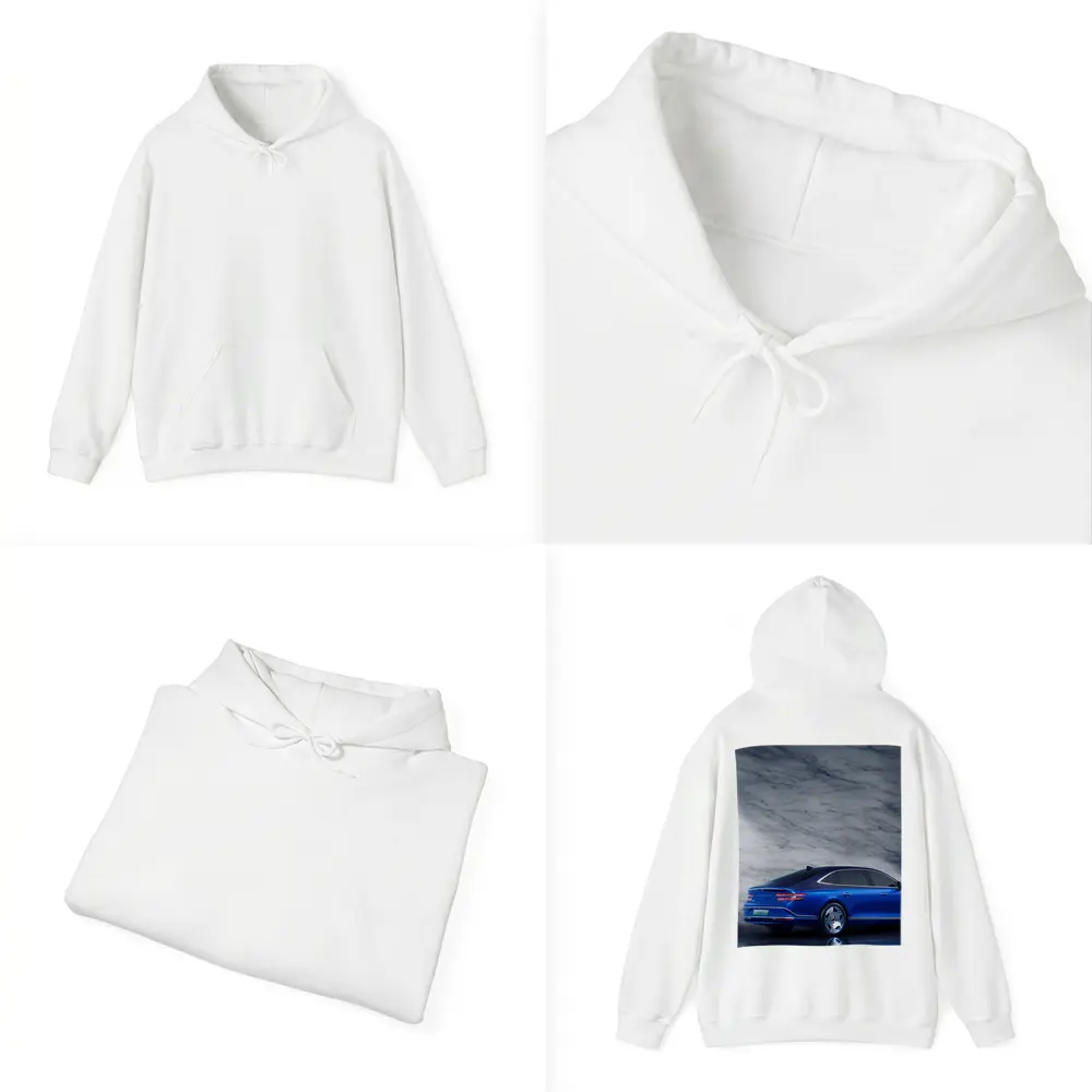 Genesis G80 Blue Sedan Marble Background – Hoodies