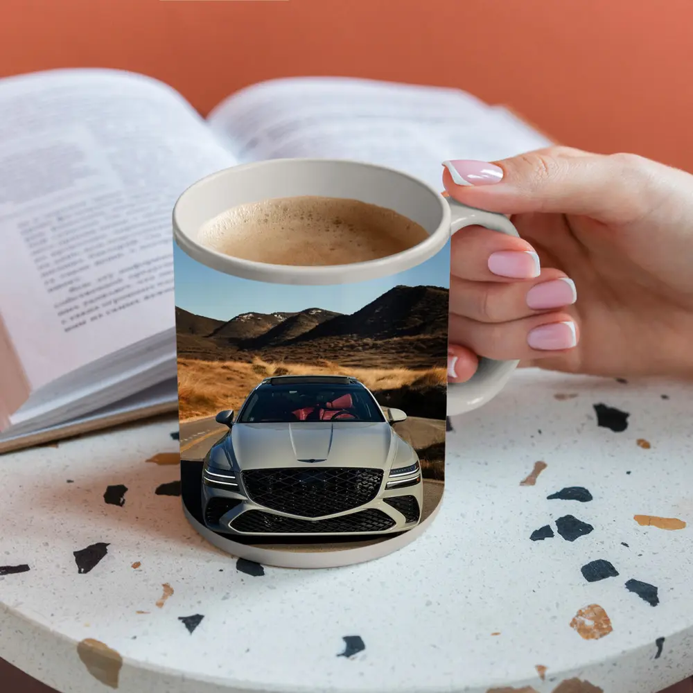 Genesis GV80 Front View Mountain Road – Mugs