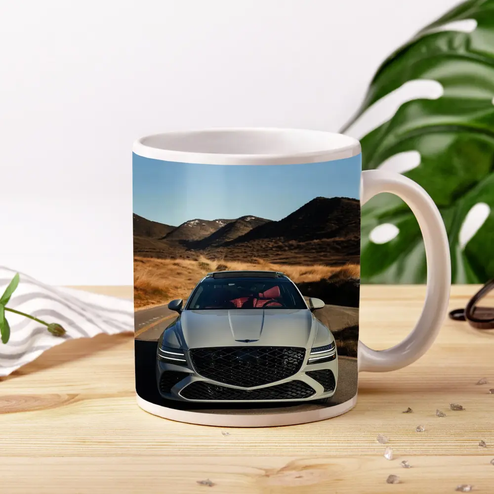 Genesis GV80 Front View Mountain Road – Mugs