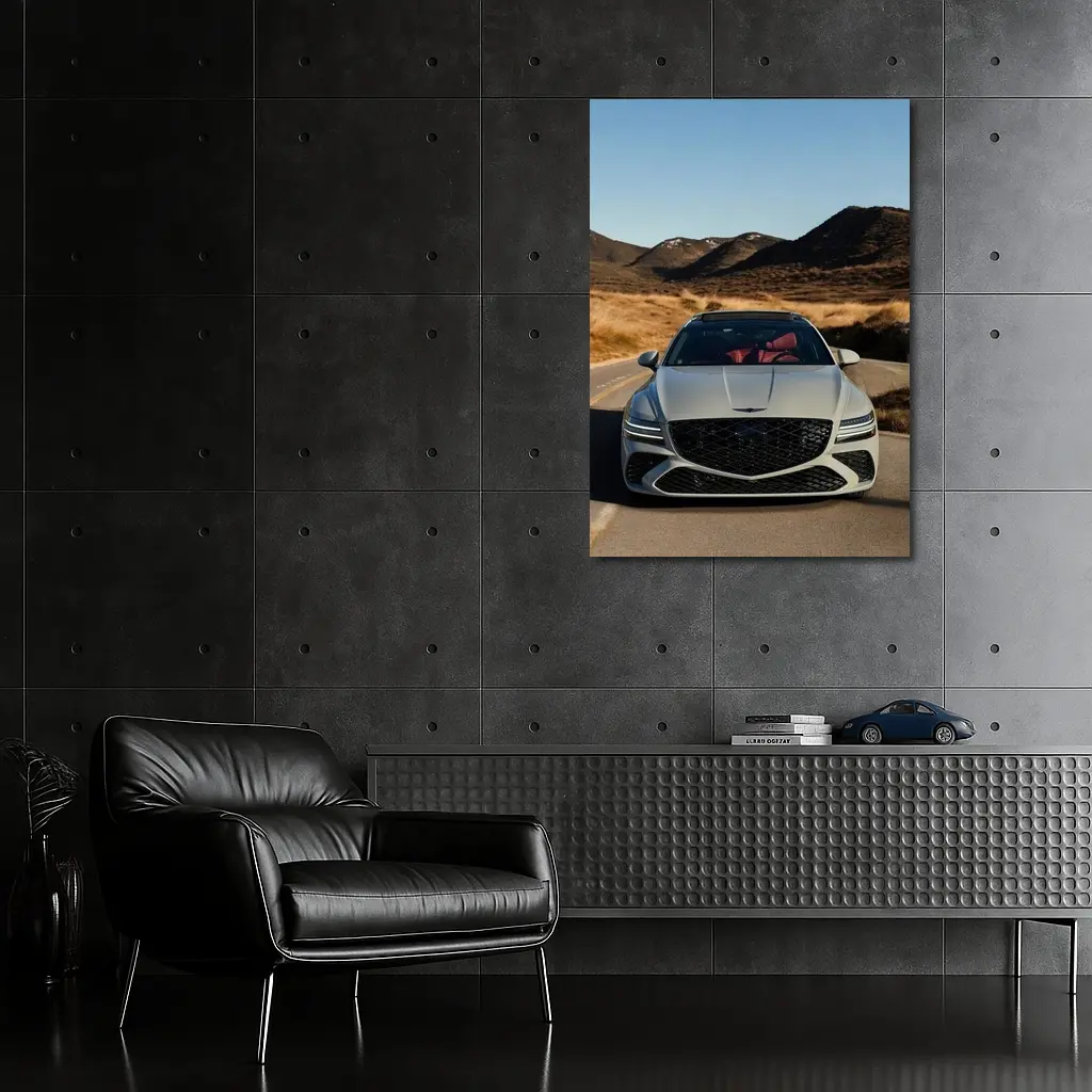 Genesis GV80 Front View Mountain Road – Wall Art