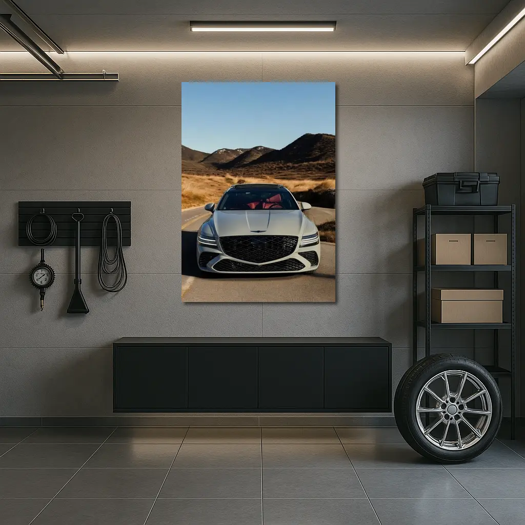 Genesis GV80 Front View Mountain Road – Wall Art