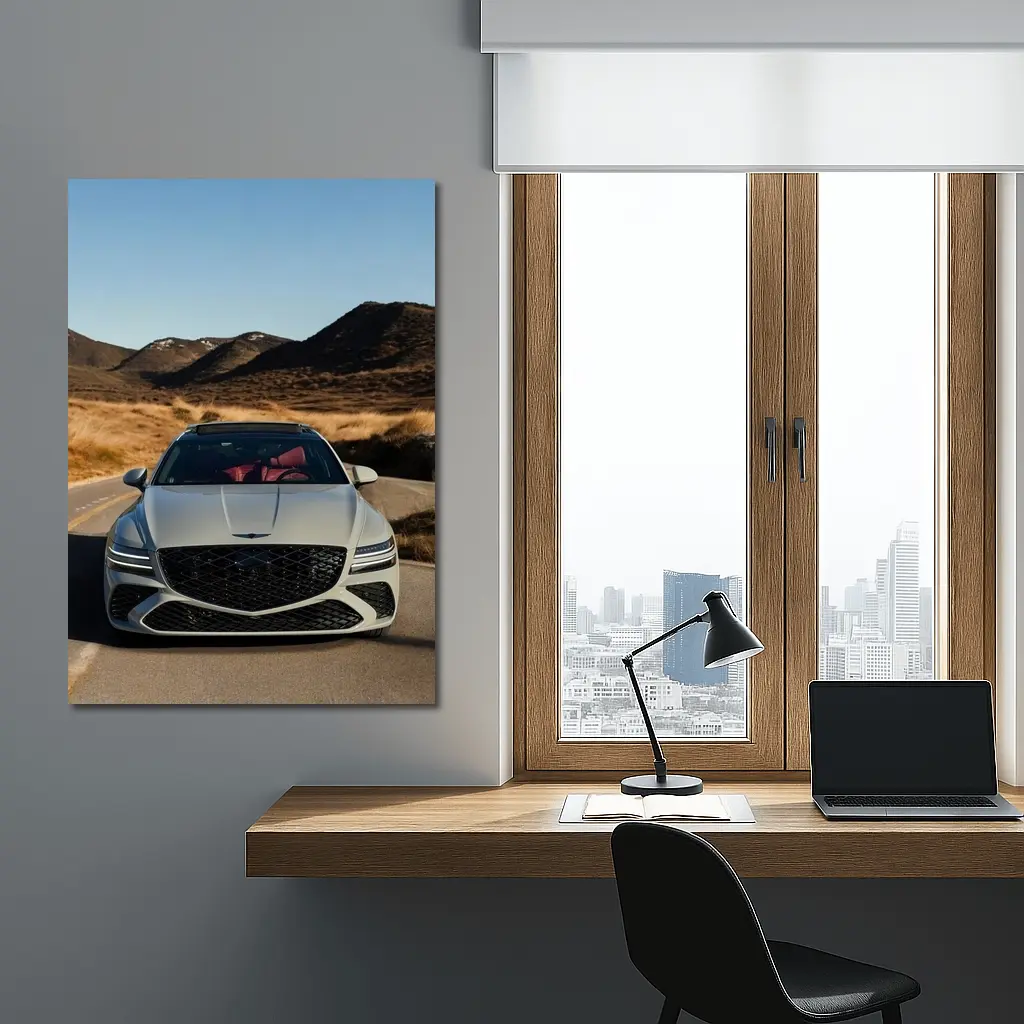 Genesis GV80 Front View Mountain Road – Wall Art