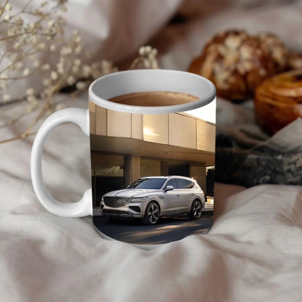 Genesis GV80 SUV Parked Near Building – Mugs
