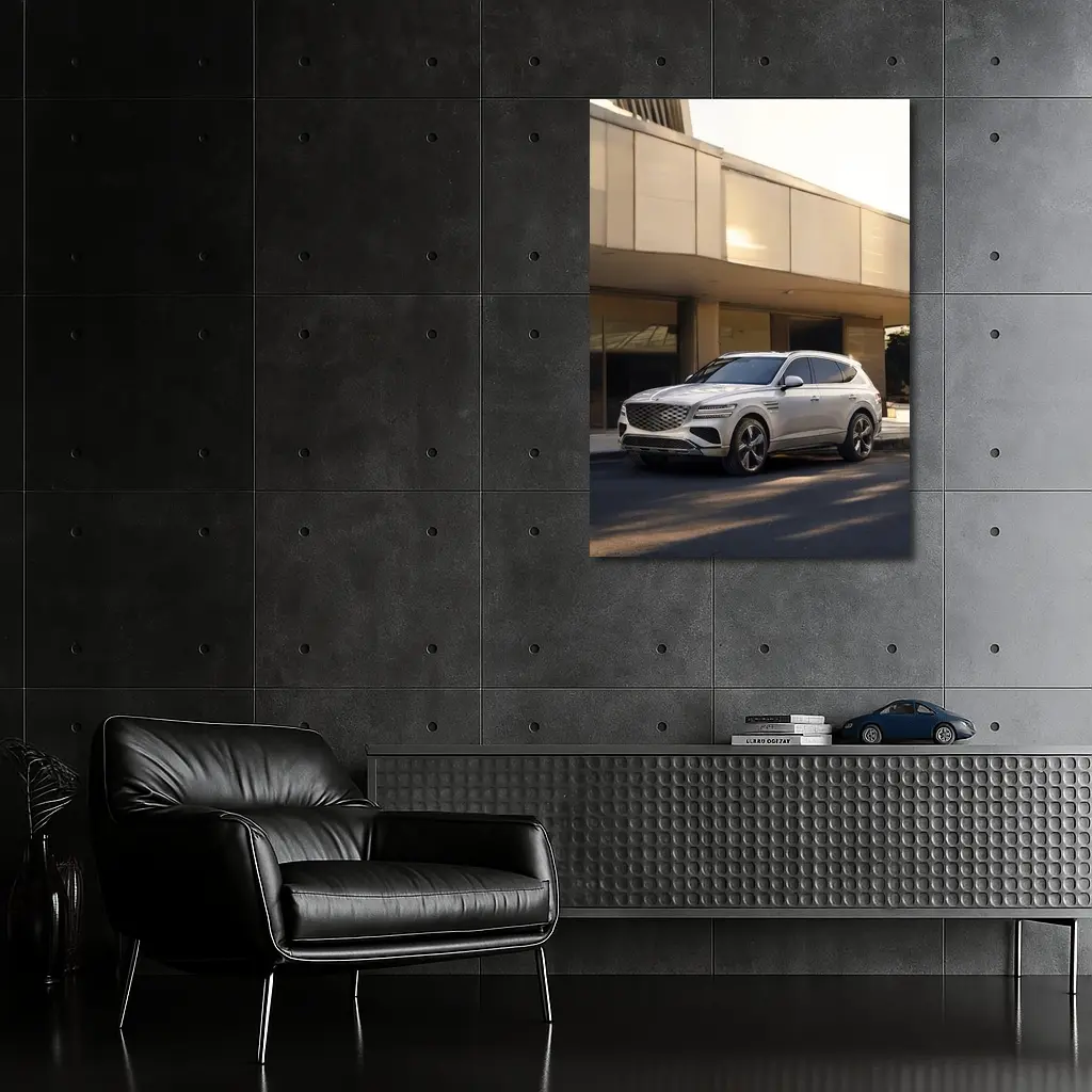 Genesis GV80 SUV Parked Near Building – Wall Art