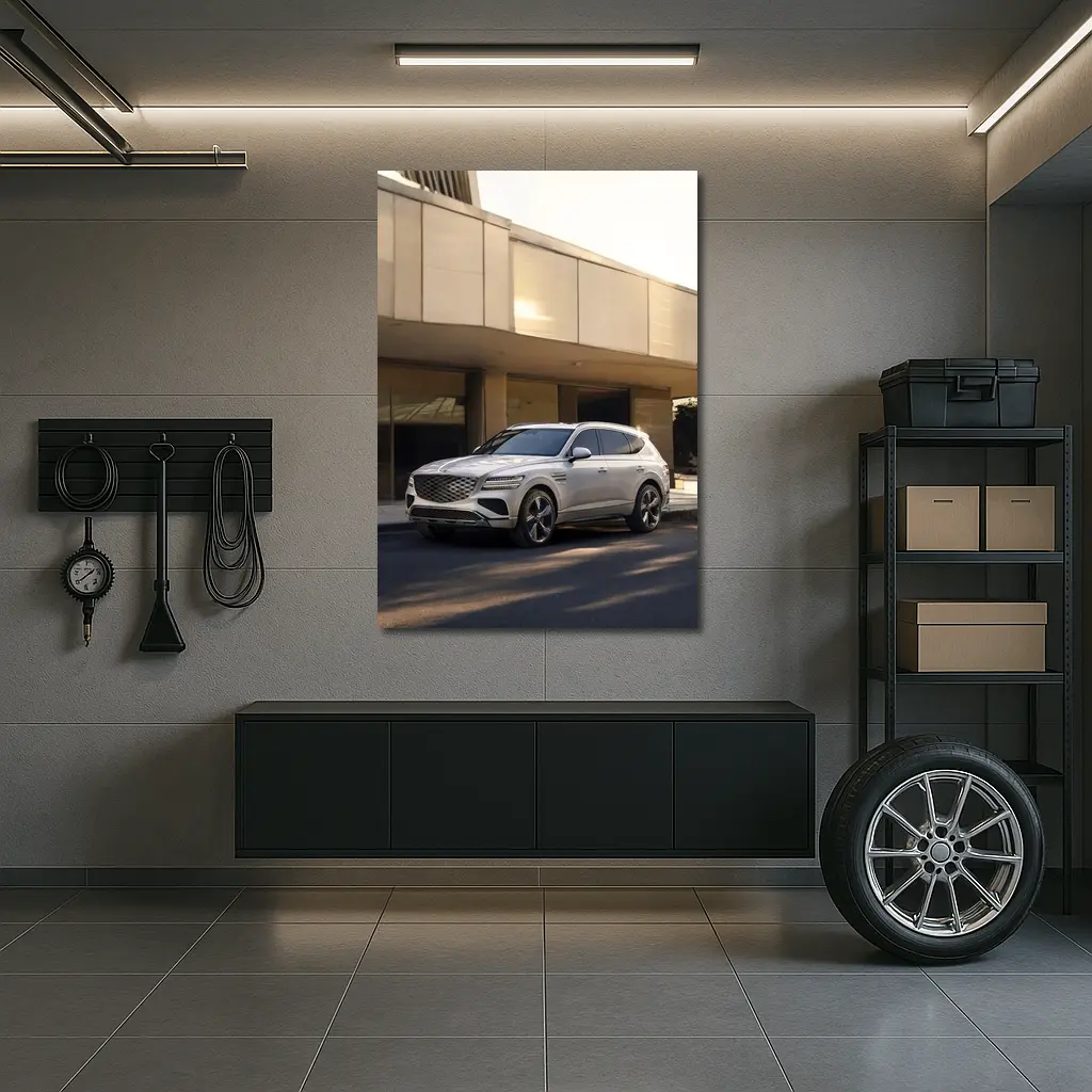 Genesis GV80 SUV Parked Near Building – Wall Art