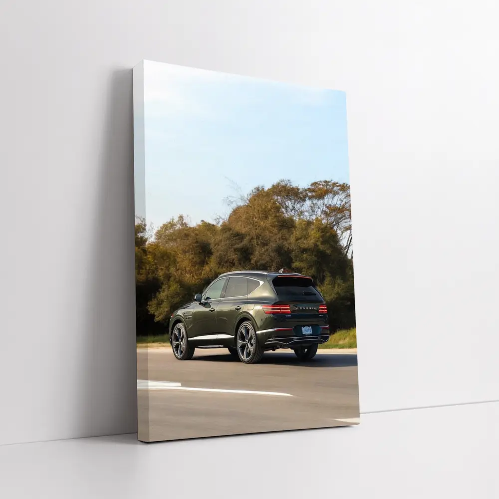 Genesis GV80 SUV Dark Green Highway Drive – Wall Art